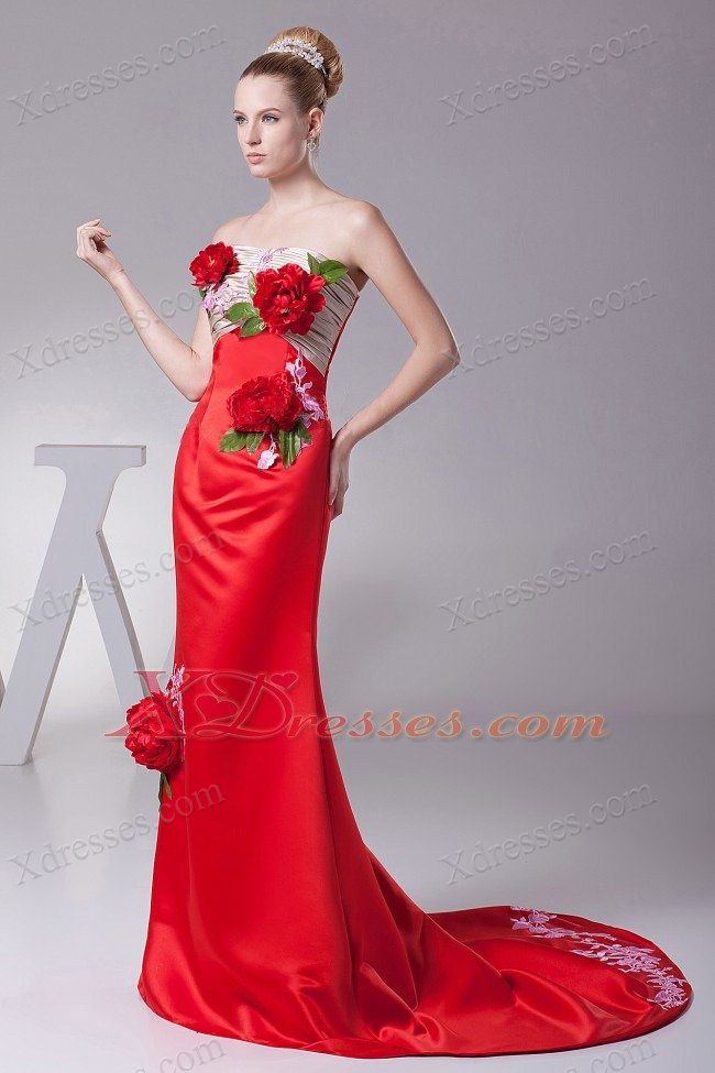 Hand Made Flowers and Appliques For 2019 Custom Made Prom Dress