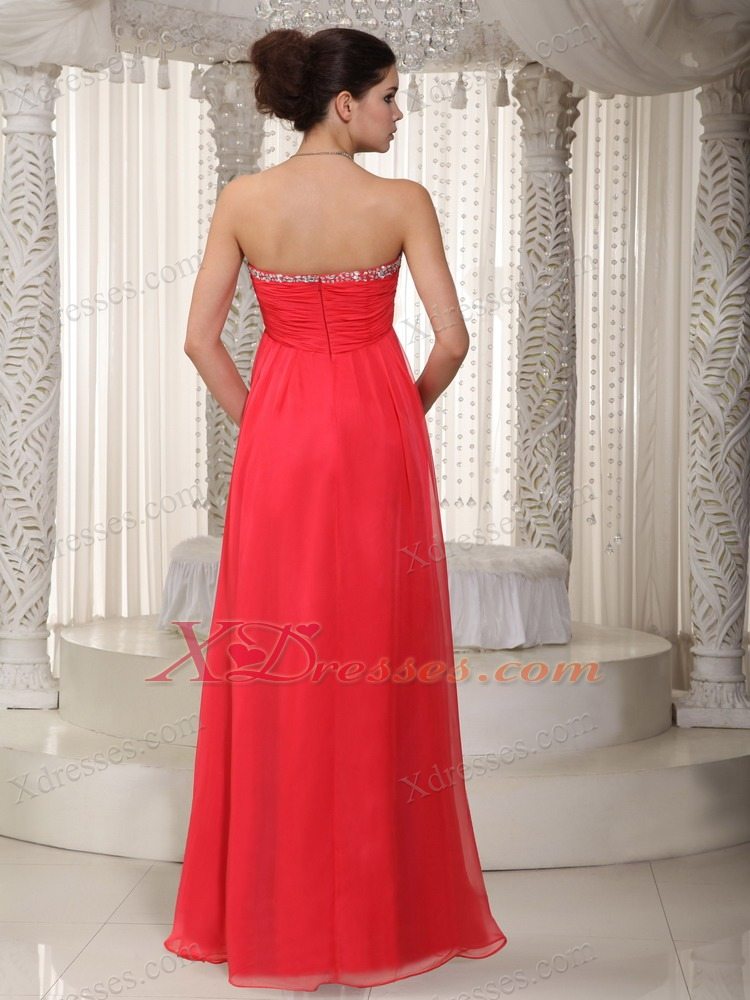 Beautiful Empire Sweetheart Floor-length Chiffon Beading Maxi/Celebrity Dresses