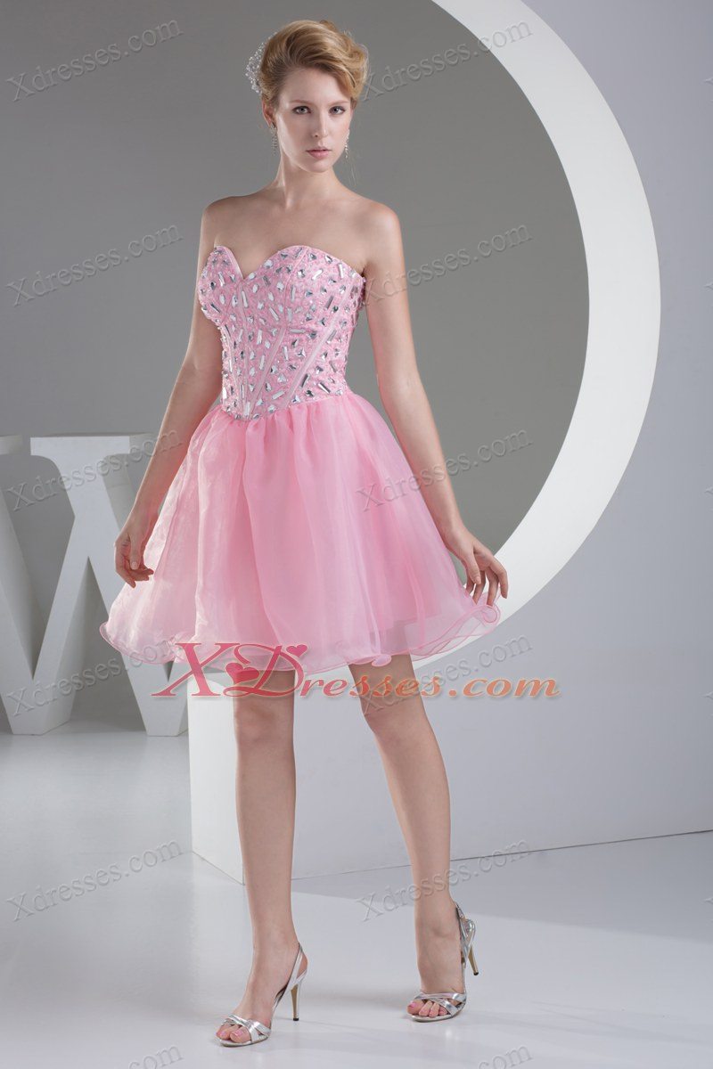 Lovely Sweetheart Beading Princess Short Prom Dress