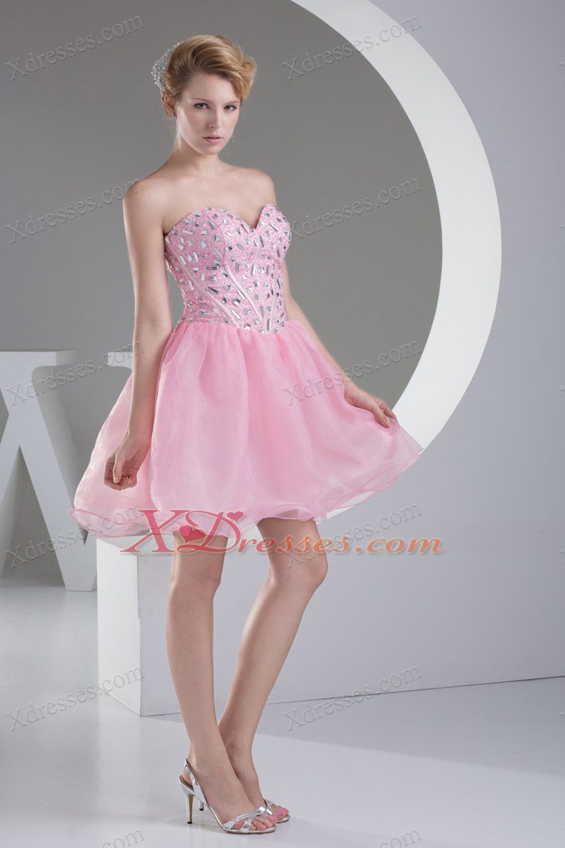 Lovely Sweetheart Beading Princess Short Prom Dress