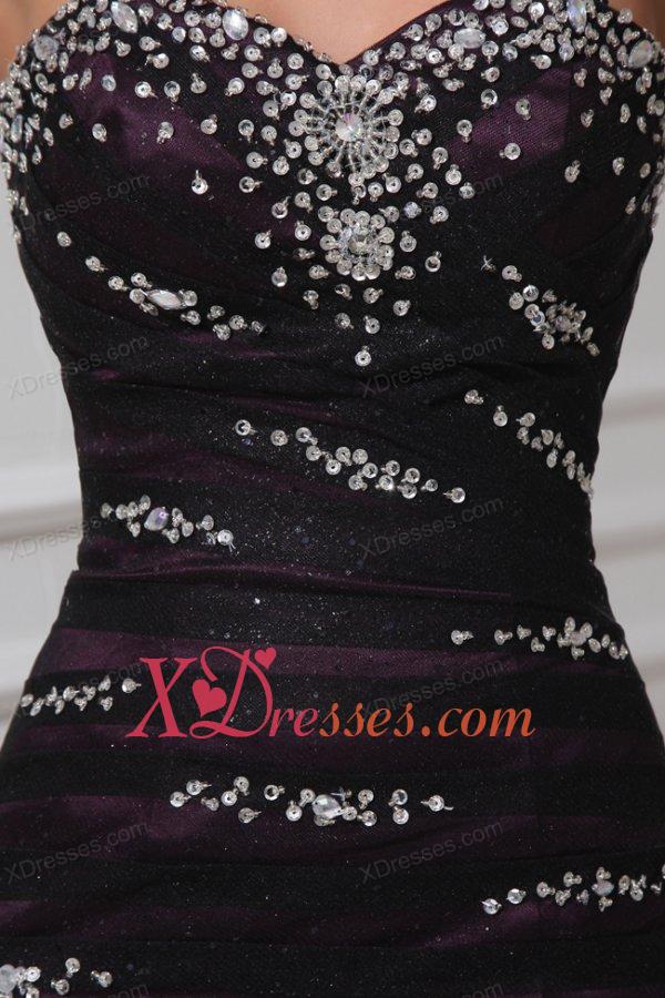 Mermaid Sweetheart Purple Tulle 2020 Perfec Prom Dress with Beading
