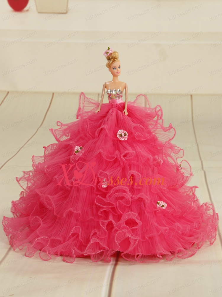 Hot Pink Sweetheart Beading Princesita Dresses