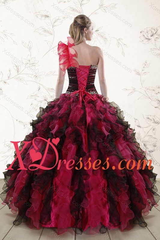 2021 Couture Multi Color Quince Dresses with Ruffles and Beading