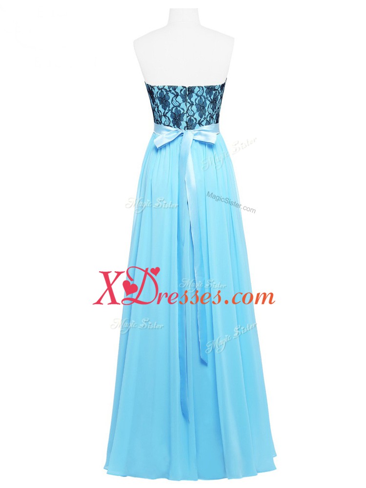  Sleeveless Zipper Floor Length Lace and Appliques Prom Party Dress
