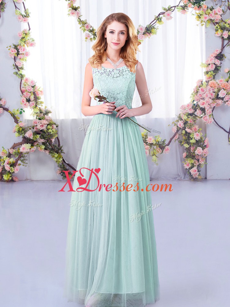 Clearance Light Blue Half Sleeves Tulle Side Zipper Damas Dress for Wedding Party