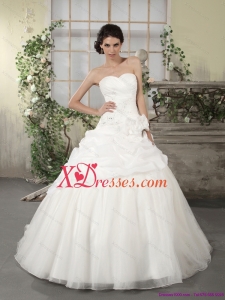 2021 Popular Sweetheart Wedding Dress with Ruching and Appliques