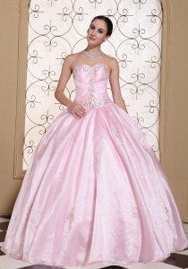 Sweet Baby Pink 2019 Quinceanera Dress In California Sweetheart Beaded Decorate Bust