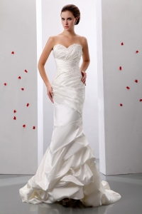Mermaid Sweetheart Ruch and Appliques 2019 Weding Dress