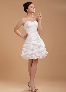 Custom Made For 2019 Wedding Dress With Sweetheart and Pick-ups Knee-length