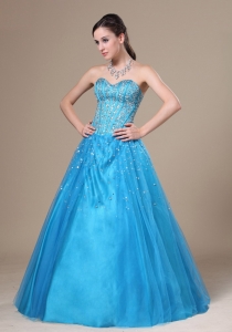 Beading Decorate Bodice A-line Sweetheart Neckline Floor-length 2019 Prom / Evening Dress