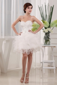 2019 Custom Made Ball Gown White Prom Cocktial Dress With Sweetheart