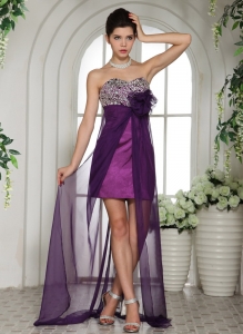 Eggplant Purple Sweetheart Beaded Decorate Bust 2019 Prom Dress With Appliques