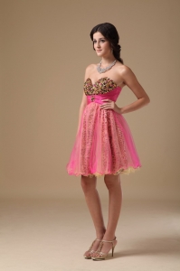 Multi-color A-line Sweetheart Mini-length Organza Beading Cocktail Graduation Dresses