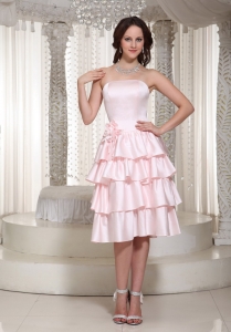Wholesale Column Ruffles Layered Dama Dresses for Quinceanera With Tea-length