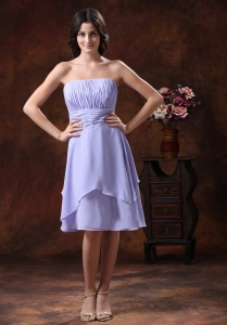 2019 The Style Populor Lilac Strapless Dama Dresses for Quinceanera
