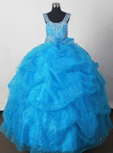 2019 Pretty Little Girl Pageant Dresses With Pick-ups and Beading Custom Made