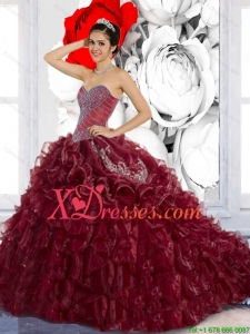 Wonderful Sweetheart Ruffles and Appliques Quinceanera Dresses for 2021