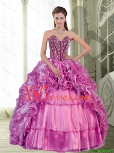 2021 Couture Sweetheart Beading and Ruffles Dress for Quinceanera