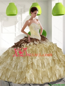 2021 Trendy Sweetheart Sweet Sixteen Dresses with Beading and Ruffles