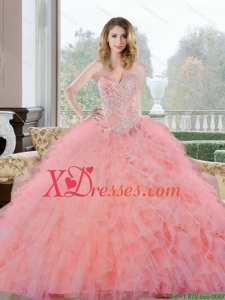 2021 Wonderful Beading and Ruffles Sweetheart Sweet Sixteen Dresses