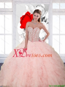 Unique Beading and Ruffles Sweetheart Quinceanera Dresses for 2021 Spring