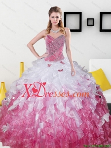 2021 Couture Sweetheart Sweet 15 Dresses with Beading and Ruffles
