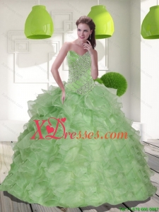 Cheap Unique Sweetheart Quinceanera Dress with Beading and Ruffles