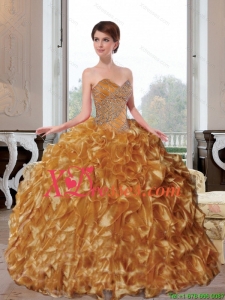2021 Unique Sweetheart Appliques and Ruffles Quinceanera Dresses