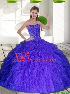 2021 Unique Sweetheart Quinceanera Dresses with Beading and Ruffles