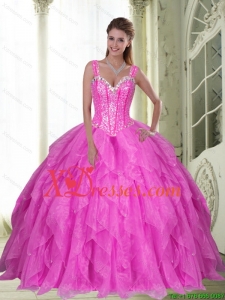 Designer Sweetheart Beading and Ruffles Fuchsia Quinceanera Dresses for 2021