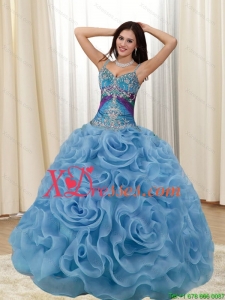 2021 Wonderful Appliques and Rolling Flowers Multi Color Sweet Sixteen Dresses