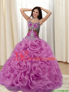 Unique Appliques and Rolling Flowers Multi Color 2021 Quinceanera Dresses