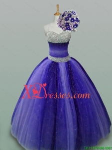 2021 Custom Made Quinceanera Dresses with Beading in Tulle