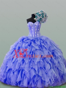 2021 Custom Made Quinceanera Dresses with Beading and Ruffles