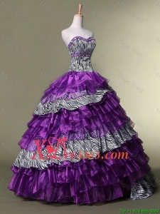New Arrival Sweetheart Quinceanera Dresses with Ruffled Layers