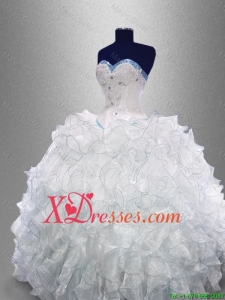 2021 Dynamic Sweetheart Quinceanera Dresses with Beading and Ruffles