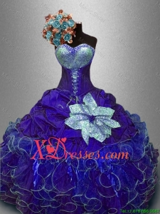 Hot Sale Ball Gown Sweet 16 Dresses with Sequins and Ruffles