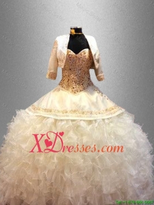 Popular Sweetheart Quinceanera Dresses with Beading and Ruffles