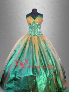 Custom Made Beaded Multi Color Quinceanera Gowns in Multi Color