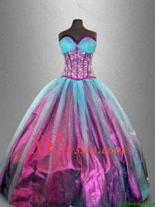 Artistic Sweetheart Beaded Sweet 16 Dresses in Tulle for Cheap