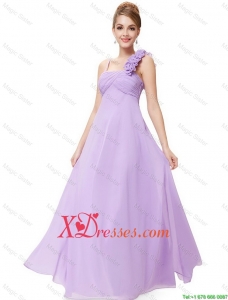 Cheap New Style Straps Lavender Prom Dresses with Ruching