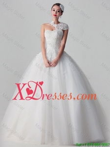New Style Cheap Lace Long White Wedding Dresses in Tulle