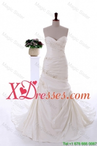 Remarkable Cheap Beading and Appliques Court Train Wedding Dresses