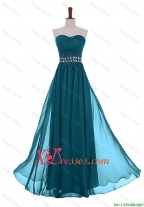 Simple Empire Sweetheart Beaded Prom Dresses with Belt