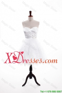 Cheap Romantic A Line Sweetheart Short Wedding Dresses with Appliques