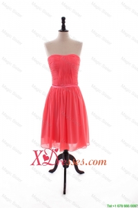 Cute Empire Strapless Prom Dresses with Belt