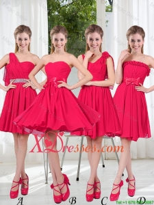 Romantic A Line Bowknot Dama Dresses in Chiffon