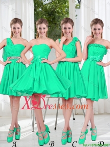 Turquoise Short Dama Dresses in Fall