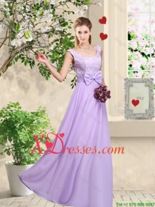 Classical Cheap Bowknot Prom Party Dresses with Floor Length