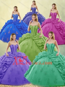 Detachable Exquisite Beading and Appliques Quinceanera Dresses for Cheap
